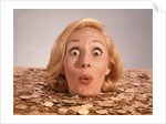 1960s Silly Wacky Expression On Funny Woman Drowning In Luck by Anonymous