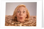 1960s Silly Wacky Expression On Funny Woman Drowning In Luck by Anonymous