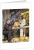 1960s Young Couple Man Woman In Autumn Woods Carving Halloween Jack-O-Lantern Pumpkin by Anonymous