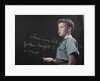 1950s Boy with Freckles At History Class Blackboard Writing Gettysburg Address With Chalk by Anonymous