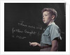 1950s Boy with Freckles At History Class Blackboard Writing Gettysburg Address With Chalk by Anonymous