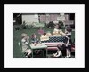 1950s Girls And Boys In Business With A Lemonade And Snack Food Stand On The 4th Of July by Anonymous