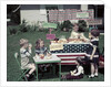 1950s Girls And Boys In Business With A Lemonade And Snack Food Stand On The 4th Of July by Anonymous