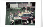 1950s Girls And Boys In Business With A Lemonade And Snack Food Stand On The 4th Of July by Anonymous
