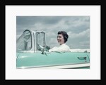 Woman driving 1956 Chevrolet Bel Air Convertible by Anonymous