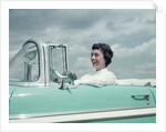 Woman driving 1956 Chevrolet Bel Air Convertible by Anonymous