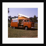 1970s Orange and White Volkswagen Bus Westfalia Motor Home by Anonymous
