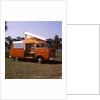 1970s Orange and White Volkswagen Bus Westfalia Motor Home by Anonymous