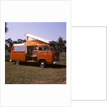 1970s Orange and White Volkswagen Bus Westfalia Motor Home by Anonymous
