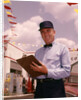 1950s 1960s Mechanic Holding Check List On Clipboard by Anonymous