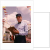 1950s 1960s Mechanic Holding Check List On Clipboard by Anonymous