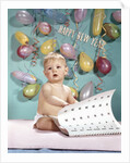 1960s New Year Baby Turning Calendar Page by Anonymous