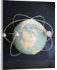 1950s 1960s Model Of Satellites Orbiting The Globe by Anonymous
