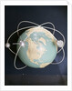 1950s 1960s Model Of Satellites Orbiting The Globe by Anonymous