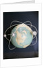 1950s 1960s Model Of Satellites Orbiting The Globe by Anonymous