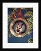 1960s 1970s Picture German Shepherd Dog On Christmas Tree Ornament by Anonymous