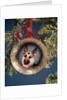 1960s 1970s Picture German Shepherd Dog On Christmas Tree Ornament by Anonymous