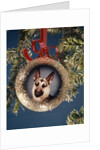 1960s 1970s Picture German Shepherd Dog On Christmas Tree Ornament by Anonymous