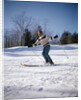 1970s Man In Scandinavian Sweater Downhill Skiing by Anonymous