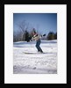 1970s Man In Scandinavian Sweater Downhill Skiing by Anonymous
