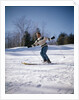 1970s Man In Scandinavian Sweater Downhill Skiing by Anonymous