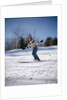 1970s Man In Scandinavian Sweater Downhill Skiing by Anonymous