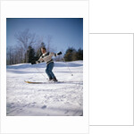 1970s Man In Scandinavian Sweater Downhill Skiing by Anonymous