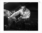 1950s Man Automotive Mechanic Servicing Car Engine by Anonymous