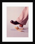 1970s Man About To Slip On Banana Peel by Anonymous