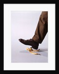 1970s Male Foot About To Step On Banana Peel by Anonymous