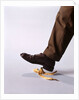 1970s Male Foot About To Step On Banana Peel by Anonymous