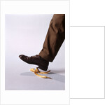 1970s Male Foot About To Step On Banana Peel by Anonymous