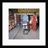 1970s Two Women Small Girl Walking Down Supermarket Grocery Store Aisle Woman Pushing Cart by Anonymous