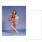 1970s Brunette Woman In Bikini Swim Suit Holding Large Sale Sign by Anonymous