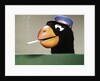 1970s Parrot Head Costume Hand Puppet With Smoking Cigarette In Its Beak by Anonymous