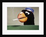 1970s Parrot Head Costume Hand Puppet With Smoking Cigarette In Its Beak by Anonymous