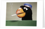1970s Parrot Head Costume Hand Puppet With Smoking Cigarette In Its Beak by Anonymous