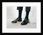 1960s Humor Story Close-Up Detail Of Man's Legs With Pants Too Short And Confetti On Shoes Man by Anonymous
