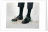 1960s Humor Story Close-Up Detail Of Man's Legs With Pants Too Short And Confetti On Shoes Man by Anonymous