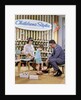 1960s 1970s Mother Watching Salesman Fit Shoes On Daughter In Shoe Section Of Department Store by Anonymous