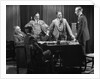 1930s Five Older Businessmen Meeting Around A Desk Listening To A Sixth Younger Man Speak by Anonymous