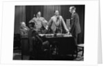 1930s Five Older Businessmen Meeting Around A Desk Listening To A Sixth Younger Man Speak by Anonymous
