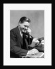 1930s Business Man On Telephone In Office Writing by Anonymous