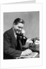 1930s Business Man On Telephone In Office Writing by Anonymous