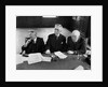 1930s 1940s Elderly Businessmen Sitting At Conference Table With Attention Directed To Speaker Not Shown by Anonymous