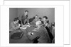 1950s Six Businessmen Executives Around A Conference Table Talking by Anonymous