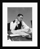 1930s Man At Desk In Office Wiping Neck With Handkerchief by Anonymous