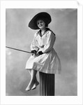1910s 1920s Woman Wearing Dress With Sailor Style Collar by Anonymous