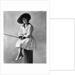 1910s 1920s Woman Wearing Dress With Sailor Style Collar by Anonymous