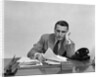 1940s Tired Overworked Man Businessman Leaning On Elbow Looking At Camera by Anonymous